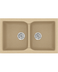 Νεροχύτης Συνθετικός Γρανίτης Sanitec Classic  340 Επικαθήμενος & Υποκαθήμενος (78X50)