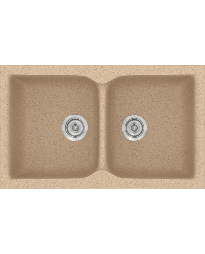 Νεροχύτης Συνθετικός Γρανίτης Sanitec Classic  340 Επικαθήμενος & Υποκαθήμενος (78X50)