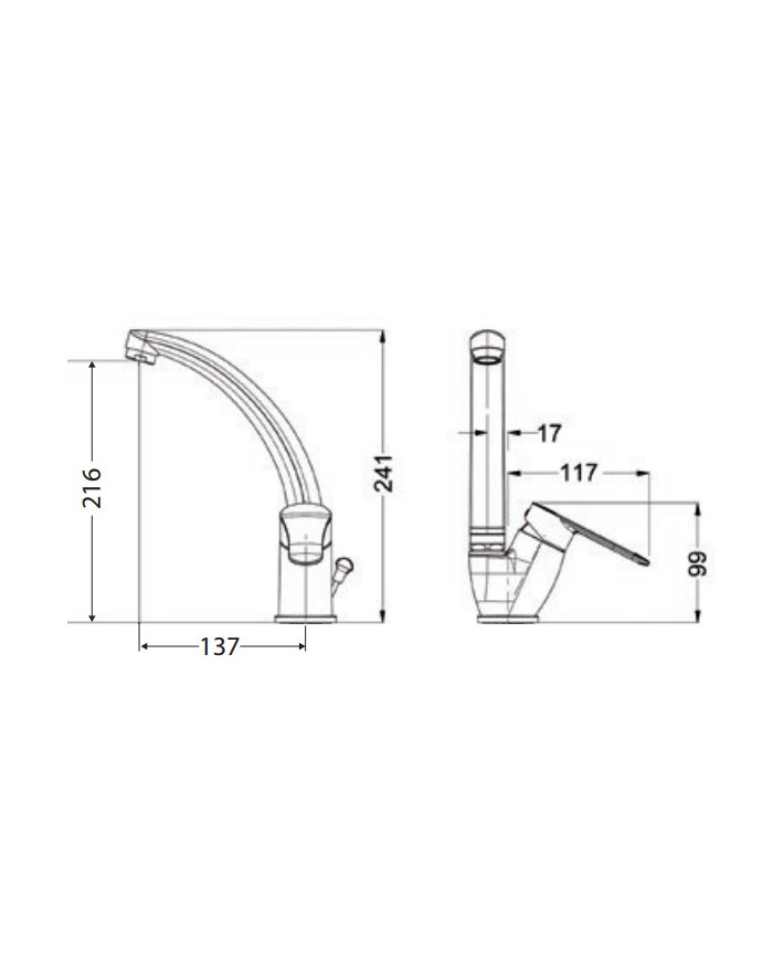 Μπαταρία Νιπτήρα Ψηλή Αναμεικτική Eurorama Viva Chrome με Αυτόματη Βαλβίδα (143333-100)