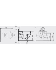 Λεκάνη Κρεμαστή Bocchi V-Tondo Rimless 54cm Λευκή με Κάλυμμα Slim Soft Closing Duroplast