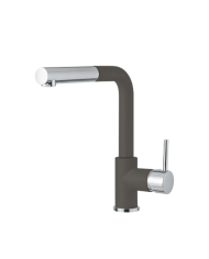 Armando Vicario Fluo Super Asphalt Countertop Sink Faucet With Swivel Spout With Sliding Shower (18580-1421)