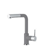 Armando Vicario Fluo Croma Countertop Sink Faucet With Swivel Spout With Sliding Shower (18580-1441)