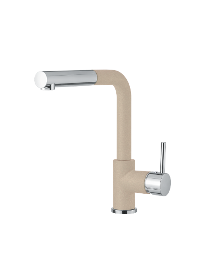 Armando Vicario Fluo Moonstone Countertop Sink Faucet With Swivel Spout With Sliding Shower (18580-1521)