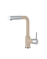 Armando Vicario Fluo Moonstone Countertop Sink Faucet With Swivel Spout With Sliding Shower (18580-1521)