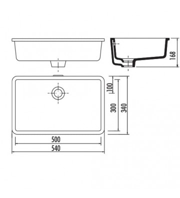 Washbasin Sink for Bathroom Furniture Creavit Dream 50x30cm (TP730)