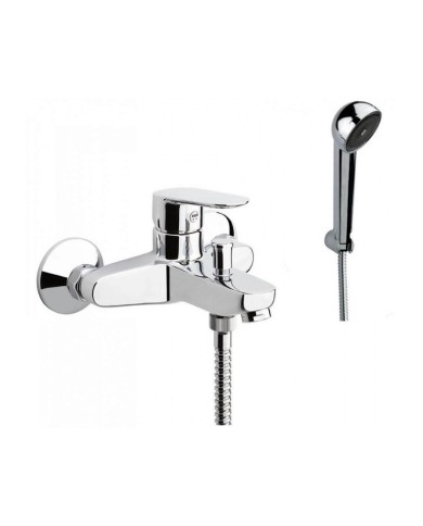 copy of Eveberg Enzo Chrome Bathroom Faucet Set with Shower Telephone & Spiral & Phone Holder