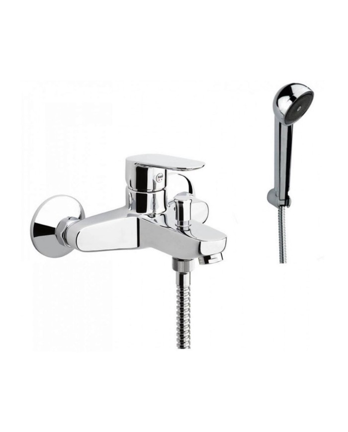 copy of Eveberg Enzo Chrome Bathroom Faucet Set with Shower Telephone & Spiral & Phone Holder
