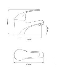 Fiore Kevon Chrome Mixer Tap with Click-Clack Valve (81CR8190-100)