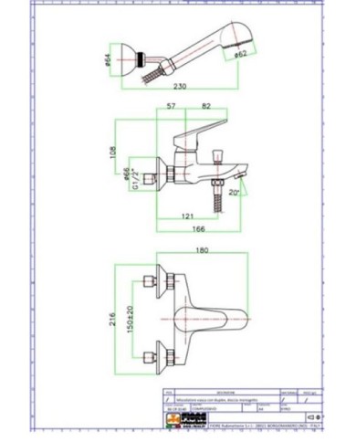 Fiore Kyro Chrome Bathroom Faucet Set with Shower Phone & Spiral & Phone Holder (86CR8151)