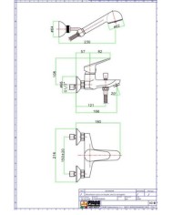 Μπαταρία Λουτρού Σετ Fiore Kyro Chrome με Τηλέφωνο Ντουζ & Σπιράλ & Στήριγμα Τηλεφώνου (86CR8151)