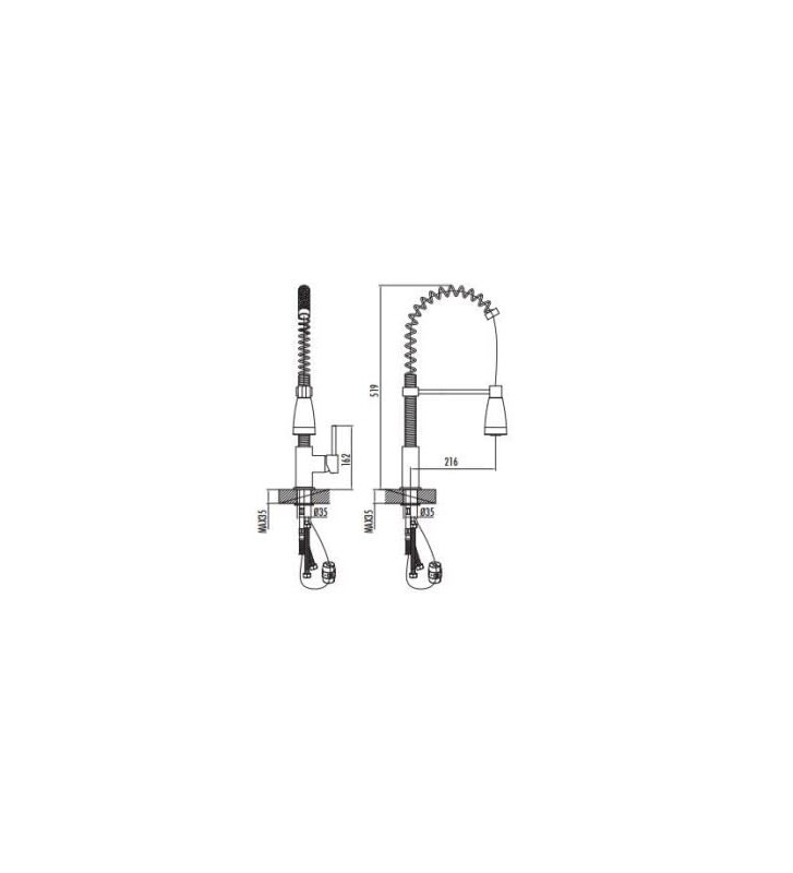 Creavit Sink faucet with hose (MF9910L)