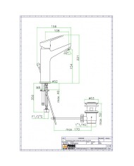 Fiore Kyro Chrome Tall Mixer Basin Faucet with Automatic Valve (86CR8112)