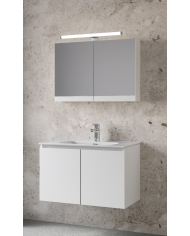 Bathroom Furniture Furnibath Madrid 80A Royal White Base, Washbasin, Mirror-Coverboard (5MD80AWH)