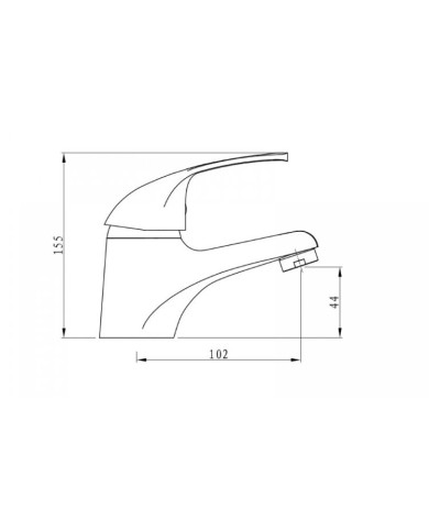 Μπαταρία Νιπτήρα Iris Chrome 35mm με βαλβίδα