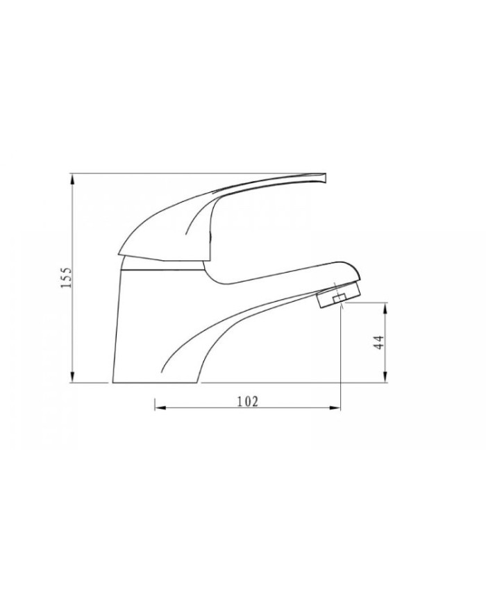 Iris Chrome 35mm Basin Faucet with Valve