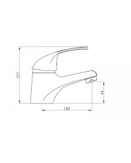 Iris Chrome 35mm Basin Faucet with Valve