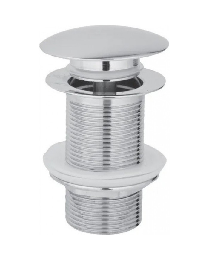 Click-Clack Chrome "Mushroom" Washbasin Valve Without Overflow H-8 cm