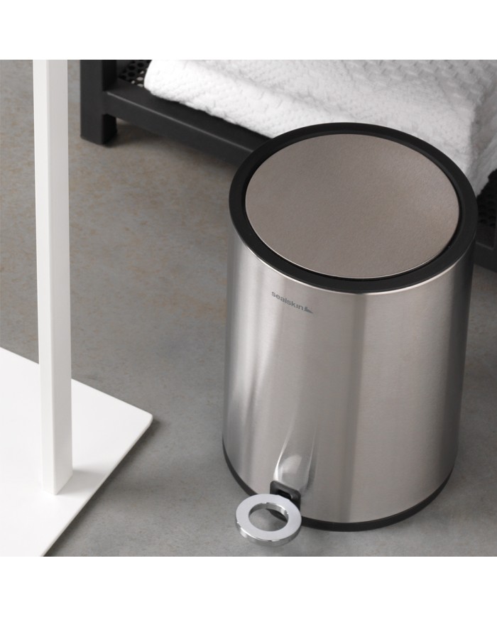 Επιδαπέδιο Χαρτοδοχείο Geesa Sealskin  3lt Soft Close Inox (362412404-110)