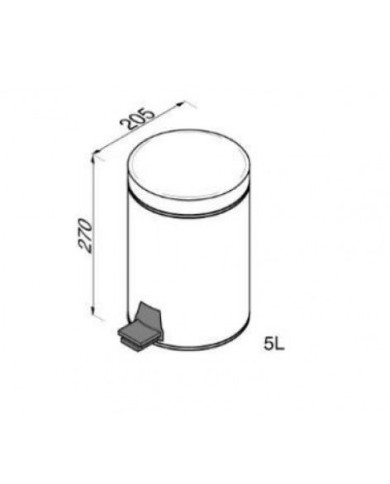 Geesa Standard Hotelia Floor Bin 5lt Inox (635)