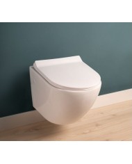 Λεκάνη Κρεμαστή Rimless Amco MD05 Λευκή με Κάλυμα Soft Close