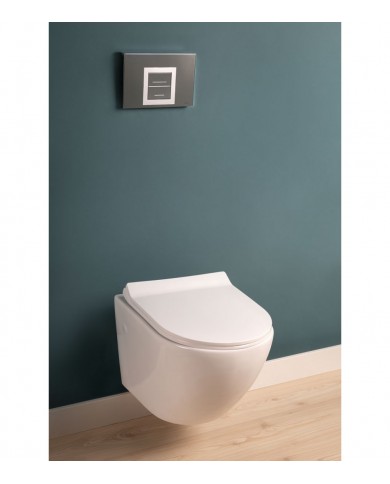 Rimless Hanging Basin Amco MD05 White with Soft Close Cover