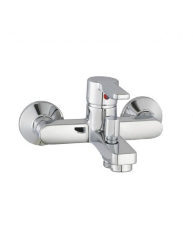 Faismilani New Blu Chrome Bathroom Faucet Wall Mounted Set With Shower Faucet, Spiral & Base