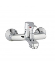 Faismilani New Blu Chrome Bathroom Faucet Wall Mounted Set With Shower Faucet, Spiral & Base