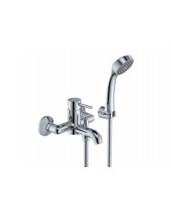 copy of Faismilani Starlet  Chrome Bathroom Faucet Wall Mounted Set With Shower Faucet, Spiral & Base