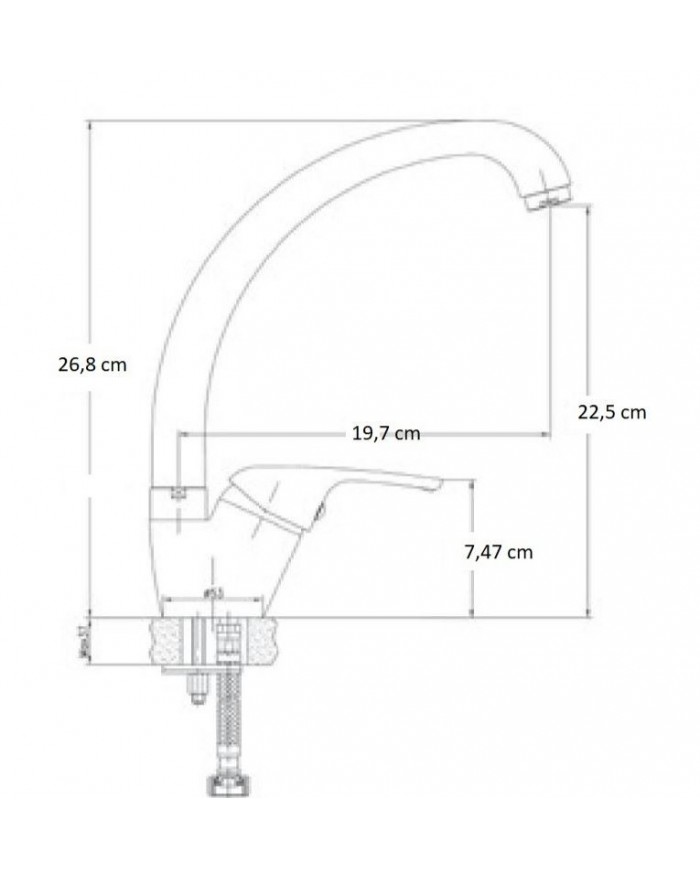 Faismilani New Giove Tall Roxuni Sink Faucet (GV181CR)