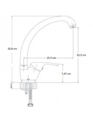 Faismilani New Giove Tall Roxuni Sink Faucet (GV181CR)