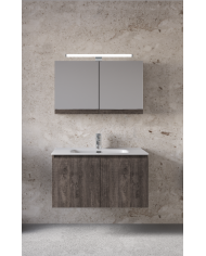Bathroom Furniture Furnibath Madrid 80A Gray Base, Washbasin, Mirror-Coverboard (5MD80AGR)
