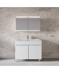Bathroom Furniture Furnibath Toledo 60A White Base, Washbasin, Mirror-Closet (7TL60AWH)