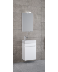 Bathroom Furniture Furnibath Valencia 45 Royal White Base, Washbasin, Mirror (6VL45CWH)