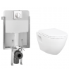 Set Set Focus Razor Duroplast Hanging Basin & Built-in cistern & Control Board & SOFT Cover