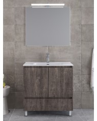 Bathroom Furniture Furnibath Malaga 80C Royal Grey Base, Washbasin, Mirror-Closet (72ML80CGR)