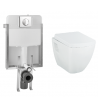 Set Focus Smart Rimless Smart hanging basin & Siamp built-in cistern (11180) & Plate (111910) & Cover (SMA 2600)