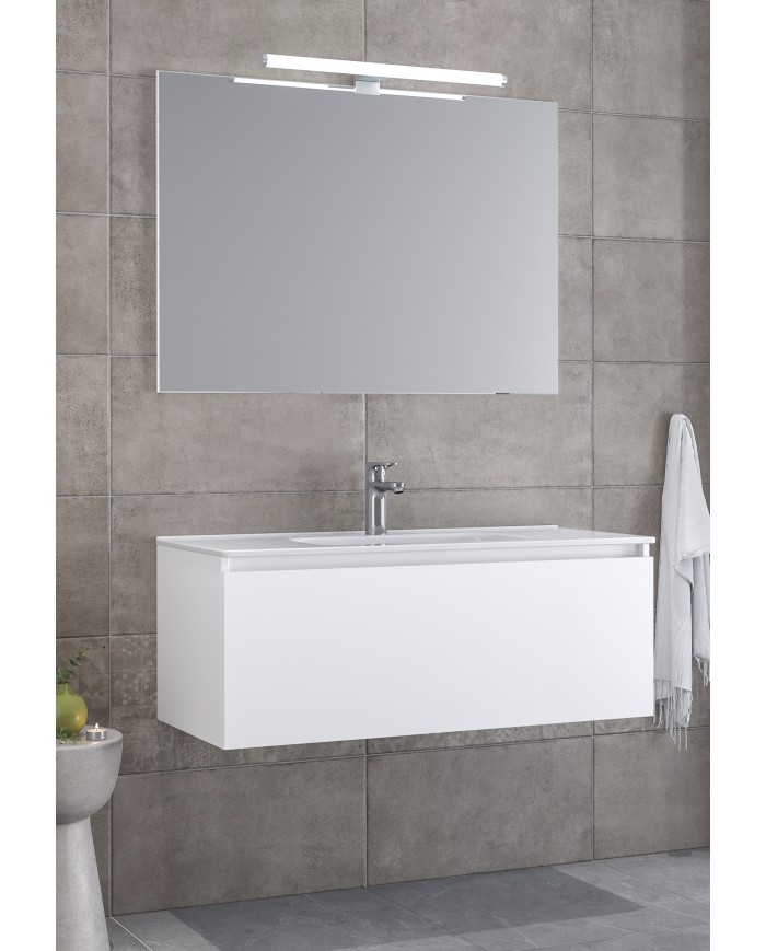 Bathroom Furniture Furnibath Sevilla 100C Royal White Base, Washbasin, Mirror (3SV100CWH)