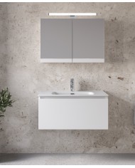 Bathroom Furniture Furnibath Sevilla 80 Royal White Base, Washbasin, Mirror (3SV80AWH)