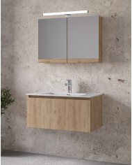 Bathroom Furniture Furnibath Sevilla 80A Royal Walnut Base, Washbasin, Mirror (3SV80AWL)