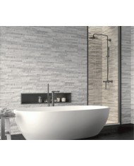 Wall Tile Wood Gray Matt Embossed First Grade Porcelain - Granite 25x60 cm