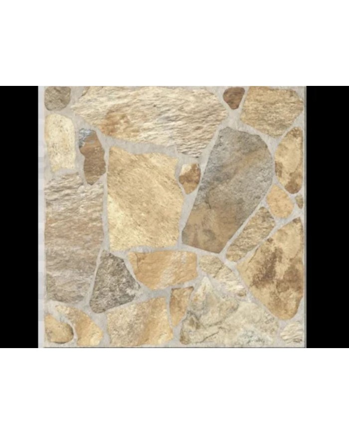 Πλακάκι Rock Stone Collection Pebble Beige Matt Ανάγλυφο Α' Διαλογής Πορσελανάτο - Γρανίτης (33.3 x 33.3 cm)