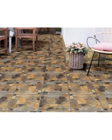 Πλακάκι Rock Stone Collection Pebble Brown Matt Ανάγλυφο Α' Διαλογής Πορσελανάτο - Γρανίτης (33.3 x 33.3 cm)