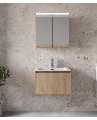 Έπιπλο Μπάνιου Furnibath Sevilla 60A Royal Walnut Βάση,Νιπτήρας,Καθρέφτης-Κρυφοντούλαπο (3SV60AWL)