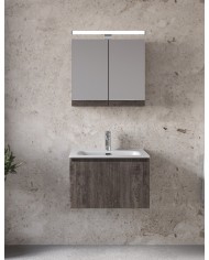 Έπιπλο Μπάνιου Furnibath Sevilla 60A Royal Grey Βάση,Νιπτήρας,Καθρέφτης-Κρυφοντούλαπο (3SV60AGR)