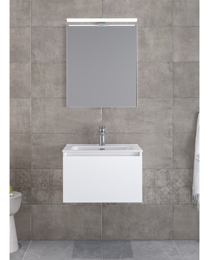 Έπιπλο Μπάνιου Furnibath Sevilla 60C Royal White Βάση,Νιπτήρας,Καθρέφτης (3SV60CWH)
