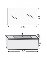 Έπιπλο Μπάνιου Furnibath Sevilla 60C Royal Grey Βάση,Νιπτήρας,Καθρέφτης (3SV60CGR)