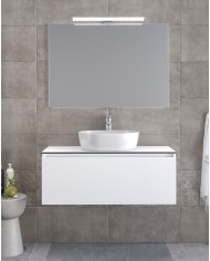 Έπιπλο Μπάνιου Furnibath Sevilla 100SC Royal White Βάση,Νιπτήρας,Καθρέφτης (3SVCS100CWH)