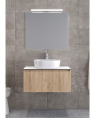 Bathroom Furniture Furnibath Sevilla 80SC Royal Walnut Base, Washbasin, Mirror (3SVCS80CWL)