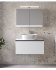 Bathroom Furniture Furnibath Sevilla 80SA Royal White Base, Washbasin, Mirror-Closet (3SVCS80AWH)