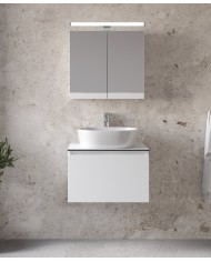 Bathroom Furniture Furnibath Sevilla 60SA Royal White Base, Washbasin, Mirror-Closet (3SVCS60AWH)